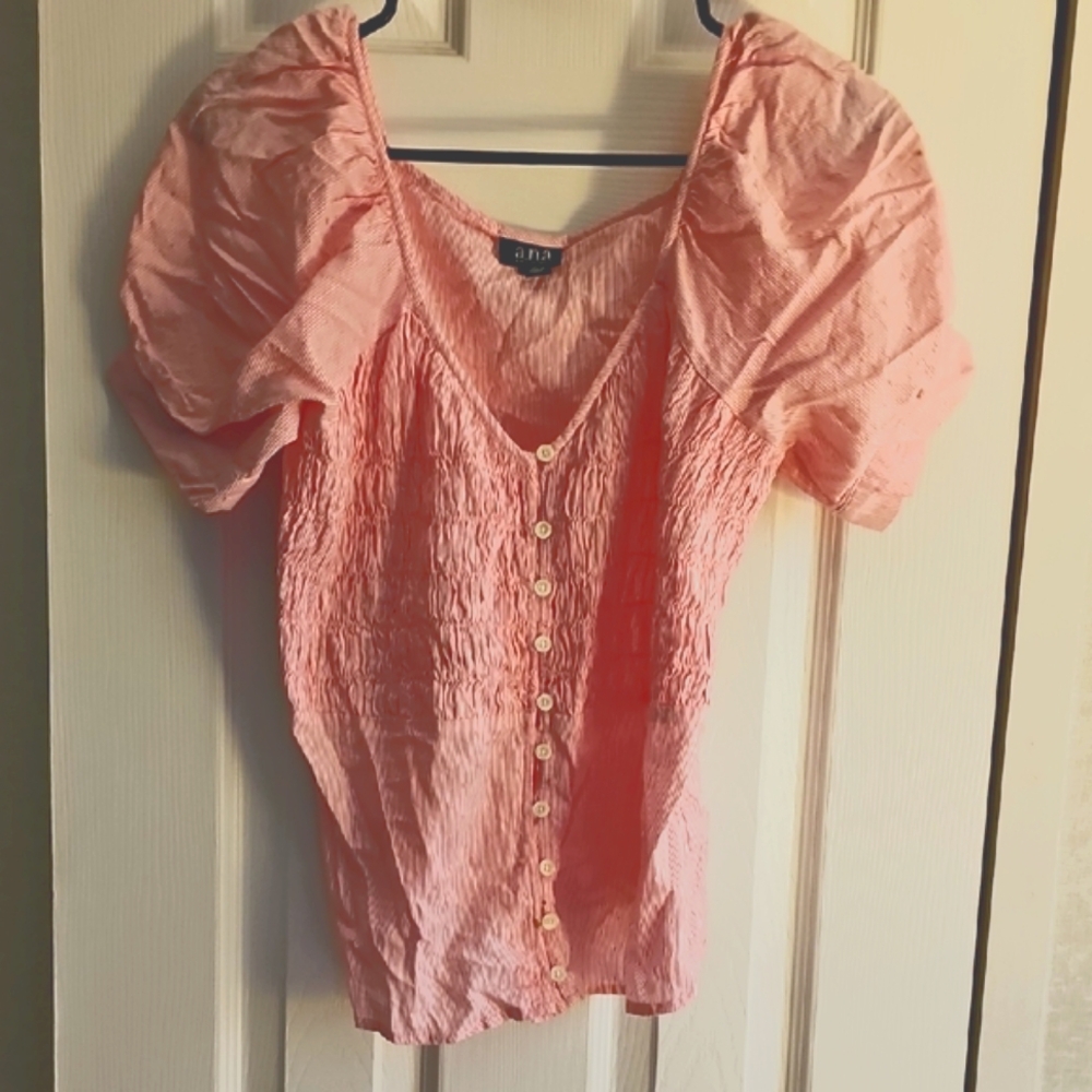Pink Puff Sleeve Top
